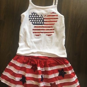 4th of July 2 piece girls outfit